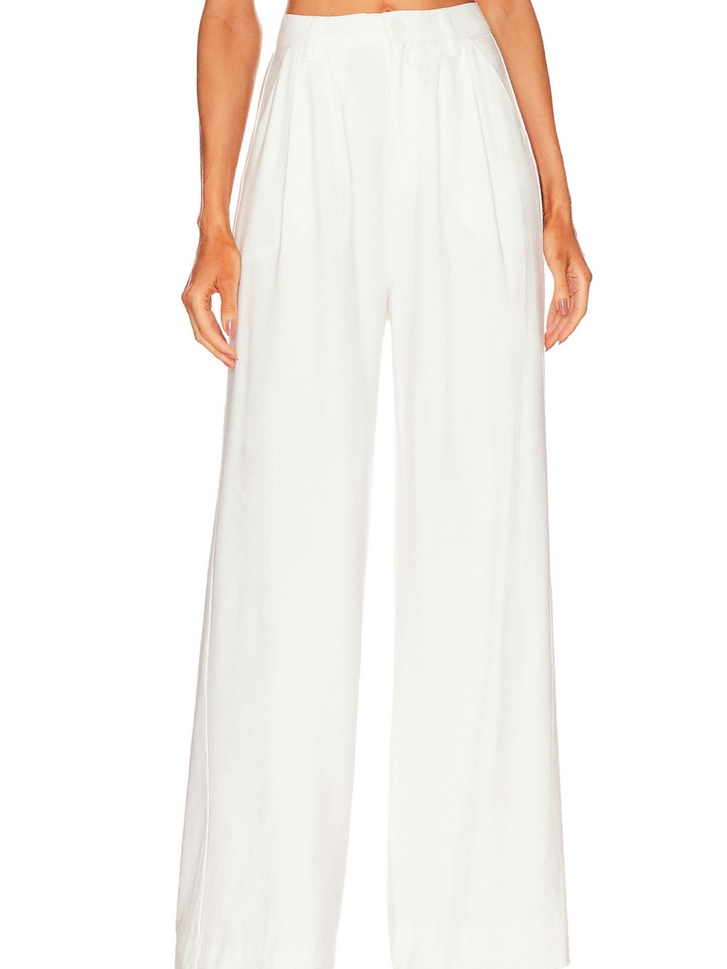 Nonchalant Fabi White High-Rise Wide-Leg Trousers